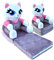 nana shop Kindersessel, Mini-Sessel, Kinderstuhl, Kindersofa Aufklappen 2 in 1, Kuschelsessel, Ausklappbar Kinder Sofa für Kinderzimmer, Graue Katze