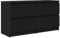 vidaXL TV Cabinet Black 100x35x54 cm - Modern Engineered Wood Stand with Ample Storage, 4 Drawers for Living Room/Bedroom