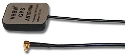 vhbw Antenne GPS Compatible avec Tomtom One, GO 910, Go 720T, One Europe système de Navigation avec Connexion MCX - Pied magnétique, 5 m, Noir