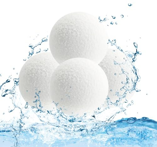 Ölabsorbierender Schwamm Abschäumballe, Whirlpool Schwamm Wiederverwendbar, Ölabsorbierender Schaumschwamm Pool Filterbälle, Filterballs Pool Reinigung Zubehör, für Schwimmbad, Whirlpool, Spa