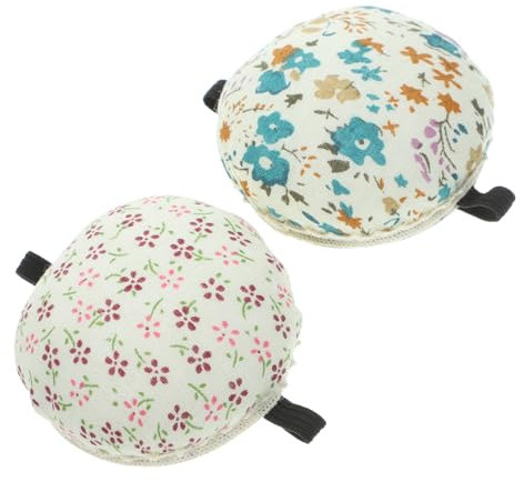 SHINEOFI 2stücke Handgelenk Nadelkissen Mit Floralen Mustern Tragbare Armband Nadelkissen Zum Nähen Sichere Aufbewahrung Für Nadeln Und Stecknadeln Handliches Zubehör Für Näher Und Bastler