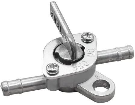 lcyen Fuel Petcock,6mm Fuel Tap Switch,Fuel Tank Valve Aluminium Inline Fuel Tap 1/4 Motorcycle Inline Fuel Tap Scooter Fuel Shut Off Valve for 90Cc 110Cc 120Cc 125Cc 140Cc