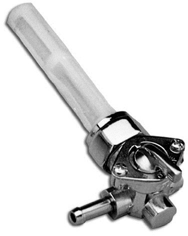 Cromato rubinetto serbatoio carburante per Compatibile con HARLEY 1975 – 2006, lato sinistro con dado 13/40,6 cm