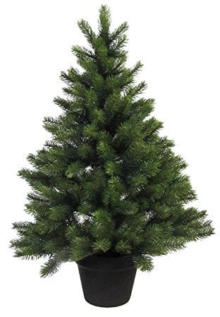 Künstlicher Tannenbaum im Topf. Weihnachtsbaum, Kunsttanne ca 90 cm. 287 Triebe.