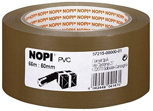 Packband 50mmx66m braun NOPI 57215-00000-01 PVC geprägt - 6er Packung