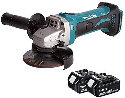 Makita DGA452Z 18V 115mm Cordless Angle Grinder with 2 x 3.0Ah BL1830 Batteries