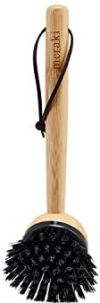 Meraki Spülbürste | Reinigungsbürste für Pfannen, Töpfe, Küchenspülbeckenreinigung, l.: 22 cm, mkhg040 | Braun