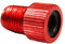 Charmate® 1x Fahrrad Color Alu Ventiladapter ROT - DV SV Dunlop/Französisches Ventil auf KFZ Autoventil AV - mit Dichtring