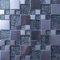 30 x 30cm Silver Glass & Brushed Steel Mosaic Tile (MT0150)
