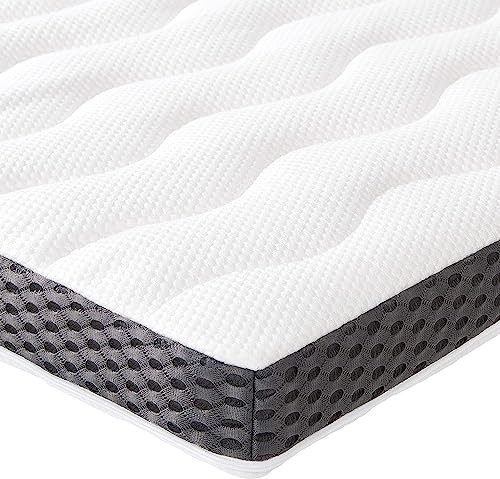 Amazon Basics Comfort Memory foam Topper, King, 7 cm, White