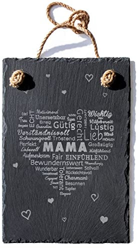 Spruchreif · Schiefertafel für Mama · Schiefertafel mit Gravur · Schiefer Türschild · Wanddekoration · Geschenke Mama · Muttertagsgeschenk