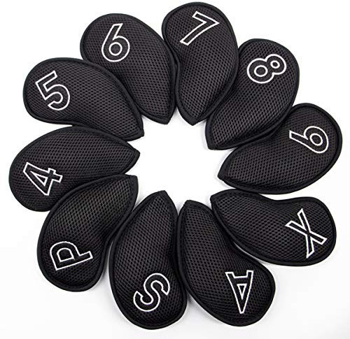 10pcs Meshy Golf Iron Club Head Covers - Oversized Fit for Taylormade, Mizuno, PXG, Callaway Clubs