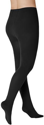 KUNERT Damen Strumpfhose Sensual Cotton Curvy Komfortgröße 130 DEN Black 0070 49/51