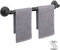 Jeasor Porte-Serviettes Robuste en Tuyau Industriel, Fixation Murale Rustique, pour Salle de Bain (Noir, 61 cm)