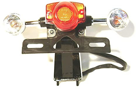 Casabike Rücklicht mit 2 x Blinker inkl Glühbirnen ZNEN Motorroller Scooter Retro Roller Znen Benzhou Easy Cruiser Alpha Motors Firenze, Torino Lexmoto Gt Union Strada Razory Benero Nova vintage