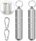 2 Set Metall Zigarettenetui mit Schlüsselanhänger Frau Wasserdichte Runde Zigaretten Taschen Box Männer 12cm Mini Zigarettenetui aus Aluminium Halterung tragbar Pillendose Klein Herren Zigaretten Box