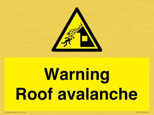 Warnschild für Dachlawine, 200 x 150 mm, A5L