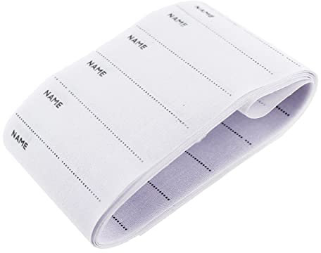 IRYNA Name Labels for Clothes 100Pcs Iron On Waterproof Personalised School Uniform White Clothes Labels for Kids