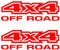 Adhesivo 4x4 SUV Off Road - Kit Pack Formas - 2 Piezas - Coche Moto - Varios Tamaños 15 20 25 30 cm - Made in Italy (30x10 cm, Rojo)