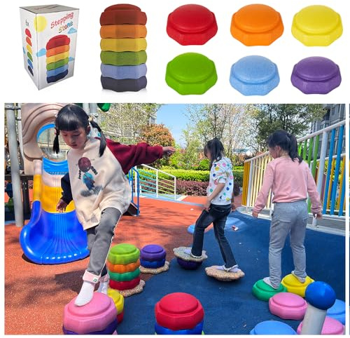 Balance Stepping Stones for Toddlers (6pcs/Set), Sensory Stepping Stones