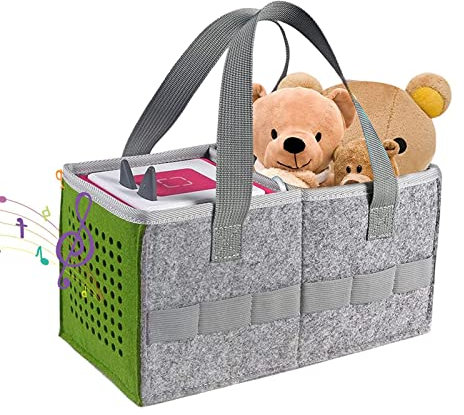 qingfeitai Tragetasche für Toniebox Starter Set & Aufbewahrungstasche, Filz Organizer Tasche für Tonies Figur und Toniebox Reise Tonies Tragetasche mit Griff für Toniebox