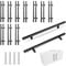 GOYADA 20-pack Matt Black Cupboard Handles, 160MM hole centre, Stainless Steel T-bar cabinet handles (16-250mm)