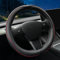 LKWLIKEI Nappa Leather Ultra-Thin Steering Wheel Cover, for Tesla Model 3/Y Steering Wheel Cover, Non-Slip Design and Interior Modification of car Accessories （Black and Red）