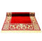 Premium Kurzflor Teppich Wohnzimmer Schlafzimmer Wohnzimmerteppich Schlafzimmerteppich in Barock bordeaux rot gold, 100% Viskose, weich, flauschig, rutschfest, öko tex, rot, 67x105 cm, Rechteckig