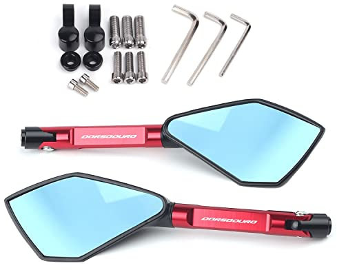 Rückspiegel Spiegel Für Aprilia DORSODURO 750 DORSODURO1200 Universal-Motorradspiegel CNC-Seitenrückspiegel Blauer Blendschutzspiegel