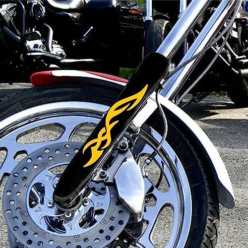 kit 2 adesivi forcellone forcelle moto motocicletta TRIBALE custom racing edition universale decal scegli colore cod.1875 (025 Giallo)