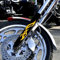 kit 2 adesivi forcellone forcelle moto motocicletta TRIBALE custom racing edition universale decal scegli colore cod.1875 (025 Giallo)