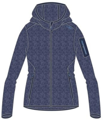 CMP Damen Strickjacke mit Fester Kapuze, Blau-Provence, 36