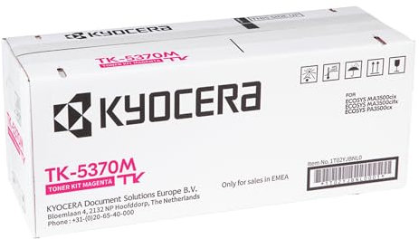 Kyocera TK-5370M Toner Magenta. Toner Drucker kompatibel für PA3500cx, MA3500cix und MA3500cifx. Original Tonerkartusche für bis zu 5000 Seiten