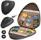 LEKATO Guitar Picks Holder with 18 Picks, Portable Leather Guitar Pick Bag, Celluloid Guitar Plectrums, Accessories for Acoustic/Electric Guitar Bass Ukulele, Gift for Guitar Beginners (Black)