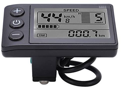 Electric Bicycle S866 Lcd Display Meter 24V 36V 48V Control Panel With Waterproof Plug Electronics Gadgets Electric Bicycle Modification Accessories
