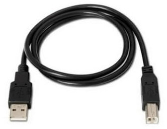 Nanocable Cable USB 2.0 para impresora, tipo A/M a B/M, longitud de 1 metro. Ideal para conectar impresoras a computadoras con facilidad y rapidez.