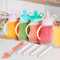 SHGUMITE Lot de 4 pochettes alimentaires réutilisables pour bébé avec pailles – Pochettes étanches et rechargeables en silicone pour purée, yaourt et plus encore – Passe au lave-vaisselle