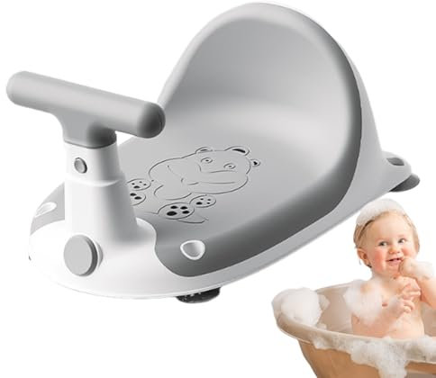 BommFu Babysitz für Badewanne, Badesitz für Baby | Ergonomischer Duschhocker für Kinder - Sichere Sitze ohne Schlupf-Kleinkindbad für Babys mit bequemer Unterstützung für die Dusche sitzen