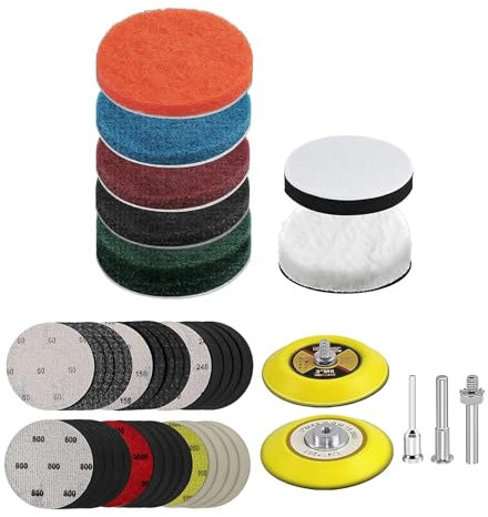 Professionelle 42pcs Auto Scheinwerfer Polierset Wasserdichte Schleifscheiben Verschiedene Arten Von Pads Restorationkit