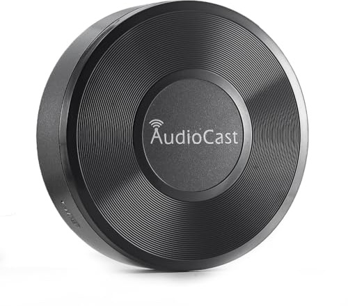 KEALLANS Récepteur de Streaming Audio WiFi sans Fil Audiocast Ieast Play M5 DLNA pour Airplay Adaptateur Audio Multizone, Finition Soignée