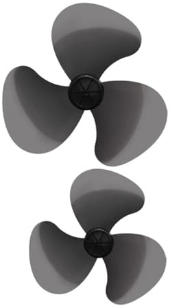 iplusmile 2 Stück Ventilatorflügel Kunststoff Ersatzteile für Standventilator 12 Zoll und 16 Zoll 3 flügelig Temperaturbeständig Leise