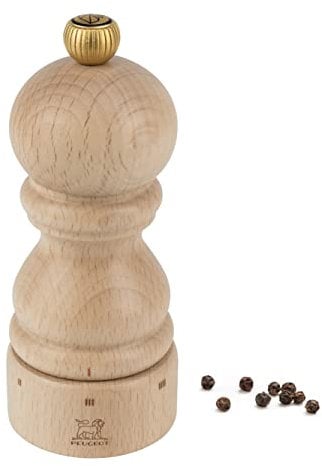 PEUGEOT 23362 Paris Pfeffermühle Holz, 5,5 x 5,5 x 12 cm, Natur
