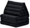 Leewadee - Bequeme Japanische Bodenmatratze - Thai Bodenliege mit Dreieckskissen - Futon Klappmatte - Thai Massagematte, 170 x 53 cm, Schwarz
