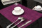 Clest F&H Tischset Platzset 5-5 lila Platzmatte gewebt aus Kunststoff 45x30 cm(2er Set)