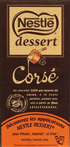 Nestlé Chocolat Dessert Noir Corsé La Tablette, 5 x 200g