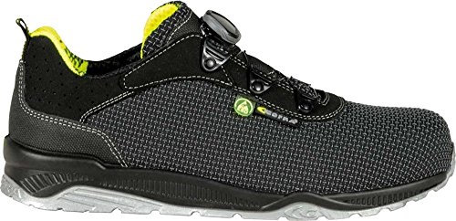COFRA Sicherheitsschuhe Yard S3 SRC ESD aus der neuen Challange Reihe mit BOA Schnürsystem (45, schwarz-grau-gelb)