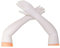 krautwear® Damen Lange Glänzende Wet Look Leder-Optik Handschuhe Abendhandschuhe ca. 53 cm lang (weiss)
