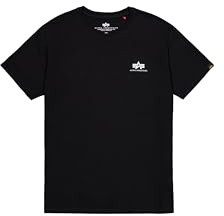 ALPHA INDUSTRIES Men's Basic T Small Logo Neon Print T-Shirt for Men T-Shirt (Pack of 1)