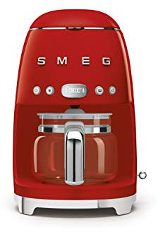 Smeg Machine à café filtre goutte à goutte, rouge, 10 tasses