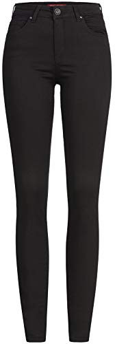 Rock Creek Damen Jeans Hose Skinny Jeanshose Designer Jeans Black Stretch Jeans Damenhose Damenjeans D-415 Schwarz W33 L32